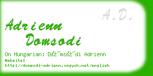 adrienn domsodi business card